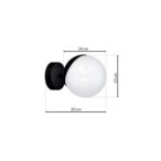 Sieninis šviestuvas SFERA BLACK 1xE14