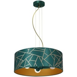 Pakabinamas šviestuvas ZIGGY WHITE Gold/Bottle green  3xE27