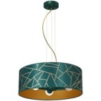 Pakabinamas šviestuvas ZIGGY WHITE Gold/Bottle green  3xE27