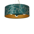 Pakabinamas šviestuvas ZIGGY WHITE Gold/Bottle green  3xE27