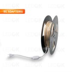 20 metrų hermetiška LED juosta 10W/m 3000K (šilta balta) 220V COB 432LED/m - LEDOK.lt