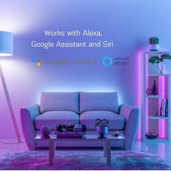 Skaitmeninės LED juostos komplektas su Wi-Fi valdikliu ir maitinimo šaltiniu, RGB IC, 5m, 24W, TUYA / Smart Life, NOUS - LEDOK.l
