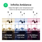 Lemputė LED E14, 230V, 4,5W, 380lm, 2700K - 6500K, RGB, išmanioji Wi-Fi, valdoma programėle, TUYA / Smart Life, P4, NOUS - LEDOK