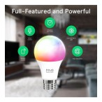 Lemputė LED E27, 230V, 9W, 810lm, 2700K - 6500K, RGB, išmanioji Wi-Fi, valdoma programėle, TUYA / Smart Life, P3, NOUS - LEDOK.l