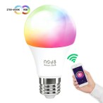 Lemputė LED E27, 230V, 9W, 810lm, 2700K - 6500K, RGB, išmanioji Wi-Fi, valdoma programėle, TUYA / Smart Life, P3, NOUS - LEDOK.l
