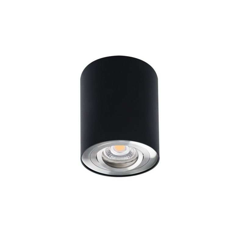 Akcentinis LED šviestuvas BORD DLP-50-SR/B GU10 230V PAR16 IP20 (Paviršinio montavimo) Aliuminio lydinys Juoda sidabro