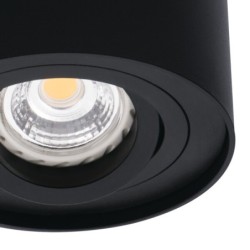 Akcentinis LED šviestuvas BORD DLP-50-SR/B GU10 230V PAR16 IP20 (Paviršinio montavimo) Aliuminio lydinys Juoda sidabro