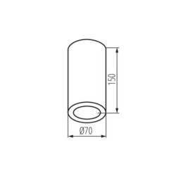 Akcentinis LED šviestuvas AQILO E14 IP65 DSO-B 230V (Paviršinio montavimo) Aliuminio lydinys Plastikas Juoda