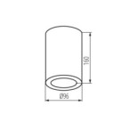 Akcentinis LED šviestuvas AQILO E27 IP65 DSO-GR 230V (Paviršinio montavimo) Aliuminio lydinys Plastikas Grafito