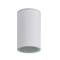 Akcentinis LED šviestuvas AQILO E27 IP65 DSO-W 230V (Paviršinio montavimo) Plastikas Balta