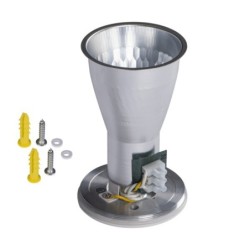 Akcentinis LED šviestuvas AQILO E27 IP65 DSO-W 230V (Paviršinio montavimo) Plastikas Balta