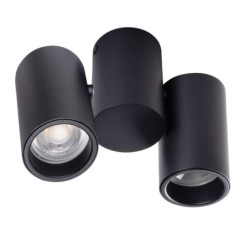 Lubinis šviestuvas BLURRO 2xGU10 CO-B 2xGU10 230V PAR16 IP20 I (Paviršinio montavimo) Aliuminio lydinys Juoda