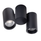 Lubinis šviestuvas BLURRO 2xGU10 CO-B 2xGU10 230V PAR16 IP20 I (Paviršinio montavimo) Aliuminio lydinys Juoda