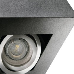 Lubinis šviestuvas STOBI DLP 50-B GU10 230V PAR16 IP20 Paviršinis Aliuminio lydinys Juoda