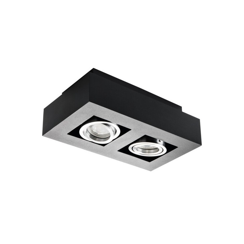 Lubinis šviestuvas STOBI DLP 250-B 2xGU10 230V PAR16 IP20 Paviršinis Aliuminio lydinys Juoda