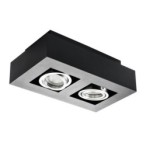 Lubinis šviestuvas STOBI DLP 250-B 2xGU10 230V PAR16 IP20 Paviršinis Aliuminio lydinys Juoda