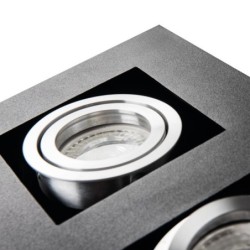 Lubinis šviestuvas STOBI DLP 250-B 2xGU10 230V PAR16 IP20 Paviršinis Aliuminio lydinys Juoda