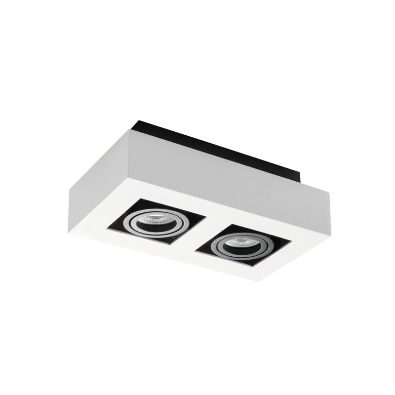 Lubinis šviestuvas STOBI DLP 250-W 2xGU10 230V PAR16 IP20 Paviršinis Aliuminio lydinys Balta