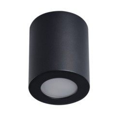 Lubinis šviestuvas SANI IP44 DSO-B GU10 230V (Paviršinio montavimo) Plastikas Aliuminio lydinys Juoda