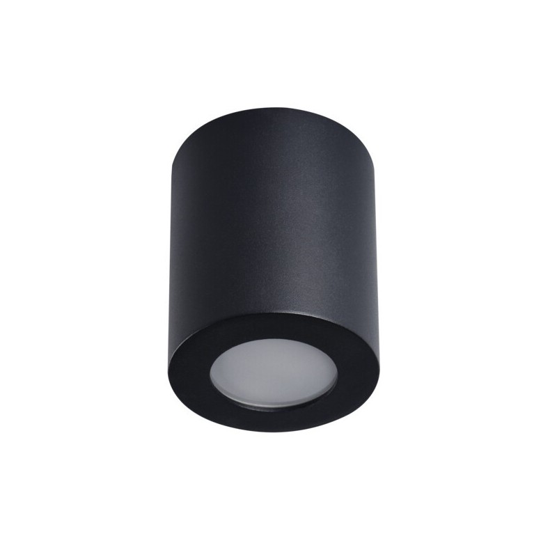 Lubinis šviestuvas SANI IP44 DSO-B GU10 230V (Paviršinio montavimo) Plastikas Aliuminio lydinys Juoda