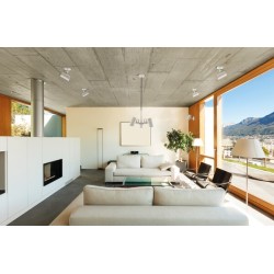 Sieninis šviestuvas AGZAR EL-10 W E14 230V IP20 Plienas Balta