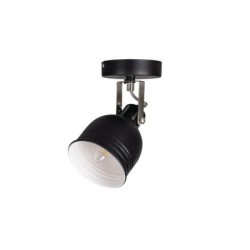 Sieninis šviestuvas DERATO EL-1O B-SR E14 230V IP20 Aliuminio lydinys Juoda Sidabro
