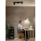 Lubinis šviestuvas GALOBA EL-3I B 3xGU10 230V PAR16 IP20 Aliuminio lydinys Juoda