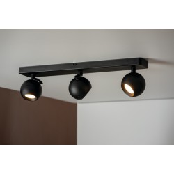 Lubinis šviestuvas GALOBA EL-3I B 3xGU10 230V PAR16 IP20 Aliuminio lydinys Juoda