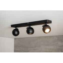 Lubinis šviestuvas GALOBA EL-3I B 3xGU10 230V PAR16 IP20 Aliuminio lydinys Juoda
