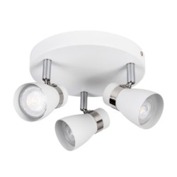Lubinis šviestuvas ENALI EL-30 W 3xGU10 230V PAR16 IP20 Plienas Balta