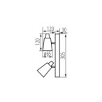 Lubinis šviestuvas SEMPRA EL-2I B-SR 2xGU10 230V PAR16 IP20 Plienas Juoda