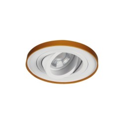 Įmontuojamas lempučių laikiklis GU10 TINY BORD DTO-W/G 30° IP20 Aliuminio lydinys Balta, aukso