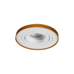 Įmontuojamas lempučių laikiklis GU10 TINY BORD DTO-W/G 30° IP20 Aliuminio lydinys Balta, aukso