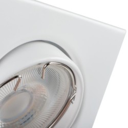 Įmontuojamas lempučių laikiklis GU10 ALOR DTL-W 30° IP20 Plienas Matinė balta