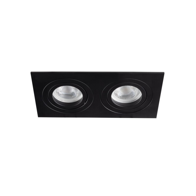 Įmontuojamas šviestuvas SEIDY CT-DTL250-B/M 2x30° IP20 Aliuminio lydinys Juoda matinė