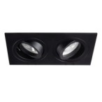 Įmontuojamas šviestuvas SEIDY CT-DTL250-B/M 2x30° IP20 Aliuminio lydinys Juoda matinė