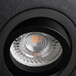 Įmontuojamas lempučių laikiklis GU10 MINI GORD DLP-50-B 30° IP20 Aliuminio lydinys Plienas Juoda