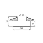 Įmontuojamas lempučių laikiklis GU10 MINI BORD DLP-50-B 30° IP20 Aliuminio lydinys Plienas Juoda