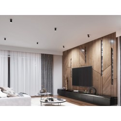Įmontuojamas šviestuvas CHIRO GU10 DTO-B 90° IP20 Aliuminio lydinys Juoda
