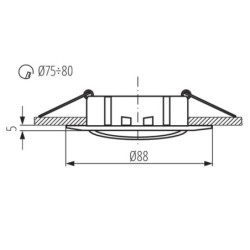 Įmontuojamas šviestuvas LUTO CTX-DT02B-W 15° IP20 Aliuminio lydinys Balta