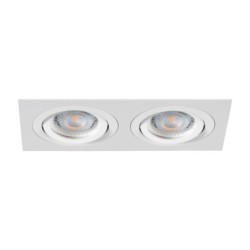 Įmontuojamas lempučių laikiklis GU10 SEIDY CT-DTL250-W/M 2x30° IP20 Aliuminio lydinys Matinė balta