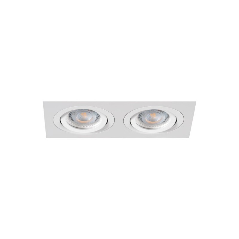 Įmontuojamas lempučių laikiklis GU10 SEIDY CT-DTL250-W/M 2x30° IP20 Aliuminio lydinys Matinė balta