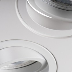 Įmontuojamas lempučių laikiklis GU10 SEIDY CT-DTL250-W/M 2x30° IP20 Aliuminio lydinys Matinė balta