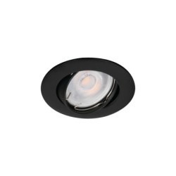 Įmontuojamas lempučių laikiklis GU10 VIDI CTC-5515-B 15° IP20 Aliuminio lydinys Juoda matinė