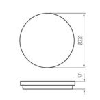 Lubinis šviestuvas BENO 12-1 CCT-O W LED SMD 12x1 230V 3000/3500/4000K 80Ra IP65 (Šilta, neutrali, šalta balta) Polikarbonatas B