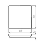 Lubinis šviestuvas BENO 24-30W CCT-L-SEG LED SMD 24 / 30W 230V 3000/3500/4000K 80Ra IP65 (Šilta, neutrali balta) Polikarbonatas 