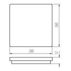 Lubinis šviestuvas BENO 24-30W CCT-L W LED SMD 24 / 30W 230V 3000/3500/4000K 80Ra IP65 (Šilta, neutrali balta) Polikarbonatas Ba