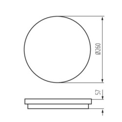 Lubinis šviestuvas BENO 24-30W CCT-O-SEG LED SMD 24 / 30W 230V 3000/3500/4000K 80Ra IP65 (Šilta, neutrali balta) Polikarbonatas 