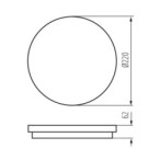 Lubinis šviestuvas STIVI LED NW O SMD 230V 4000K 80Ra IP65 (Neutrali balta) Polikarbonatas Balta