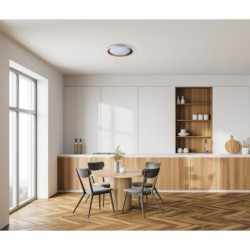 Lubinis šviestuvas NIFU LED17, NW W/BR LED SMD 17, 230V 4000K 80Ra IP20 (Neutrali balta) Plastikas Metalas Balta Bronzos